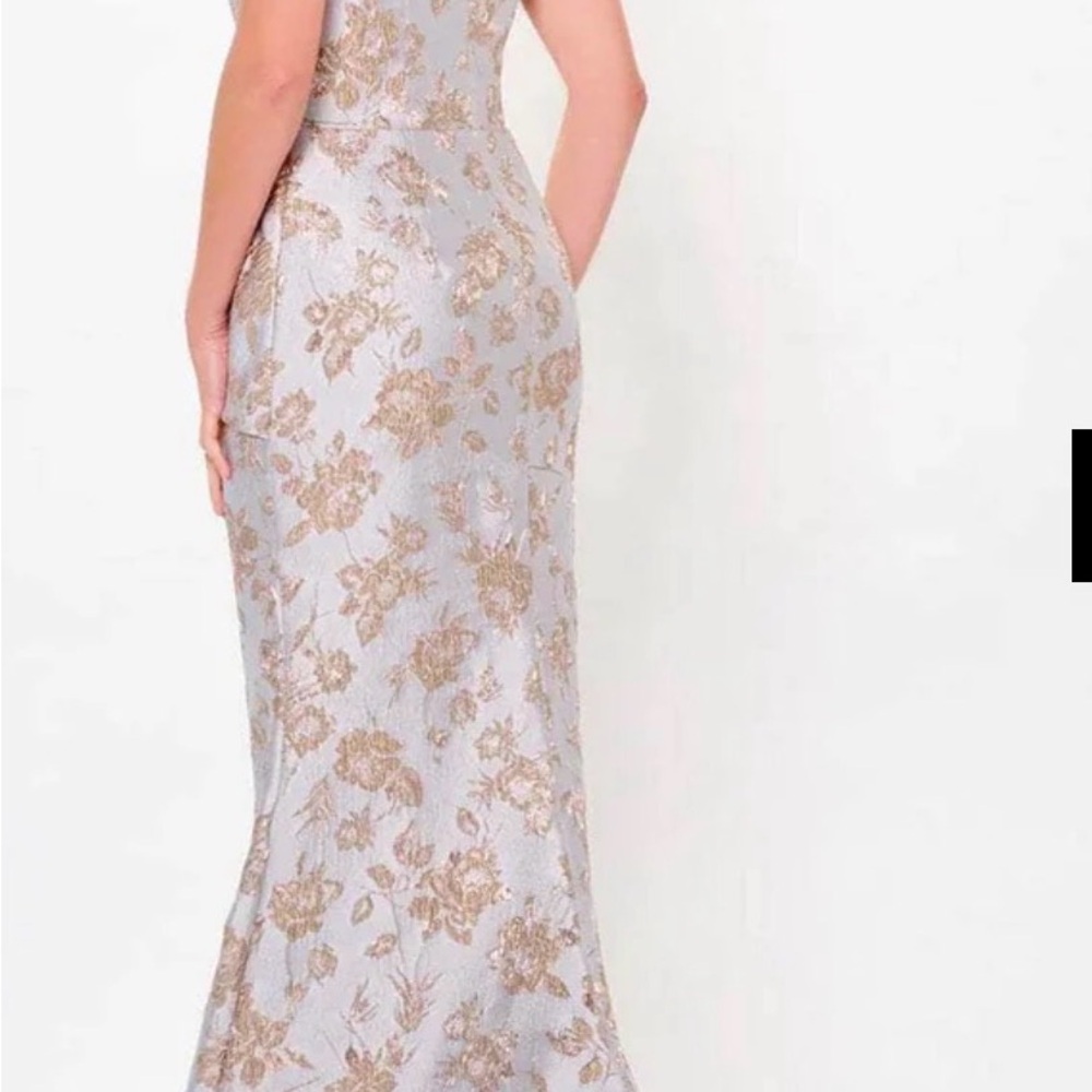 Montage by Mon Cheri M905 Brocade Floral Gown - Picture 3 of 8